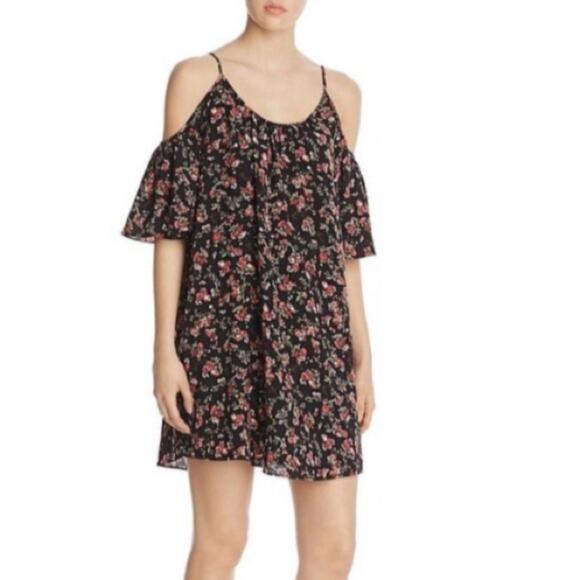 French Connection Anastasia Floral Cold Shoulder Mini Dress - Picture 1 of 11